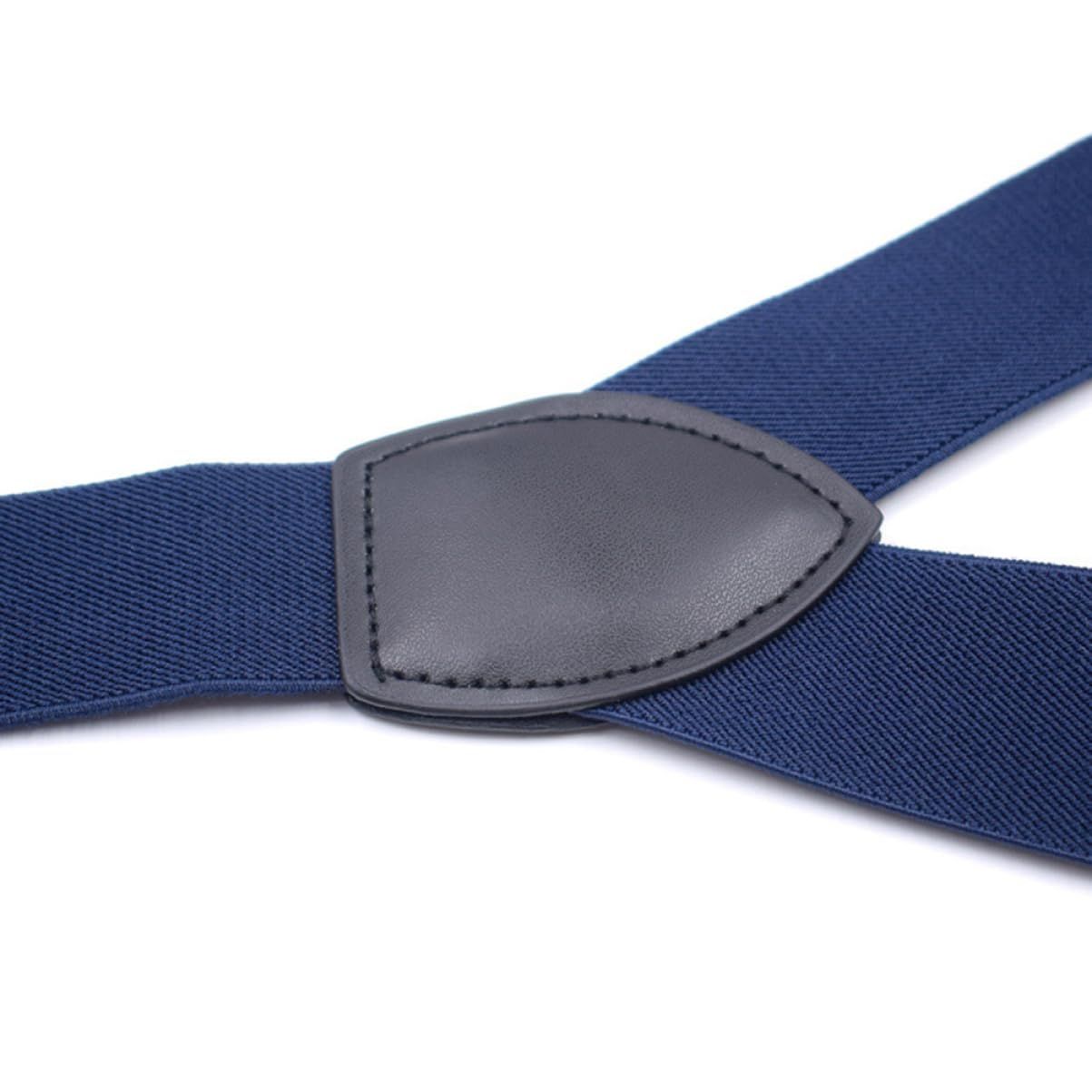Men's Suspender - Adjustable Y-Back Clip-On Suspenders for Men with Heavy Duty Strong Clips (navy blue) - Image 2