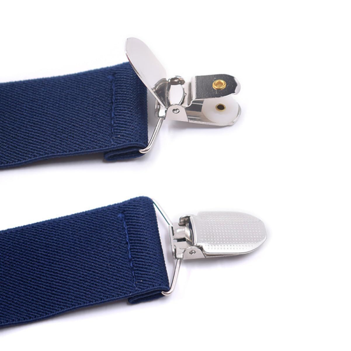 Men's Suspender - Adjustable Y-Back Clip-On Suspenders for Men with Heavy Duty Strong Clips (navy blue) - Image 3