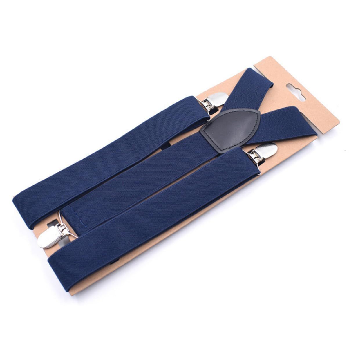 Men's Suspender - Adjustable Y-Back Clip-On Suspenders for Men with Heavy Duty Strong Clips (navy blue) - Image 4