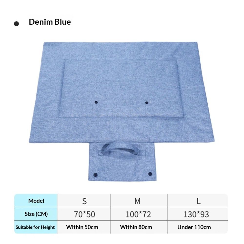 Dog Travel Mat for Camping Portable Waterproof Lightweight & Outdoor Easy Clean Pad Foldable into Compact Carry Bag（S:70*50cm denim blue） - Image 5
