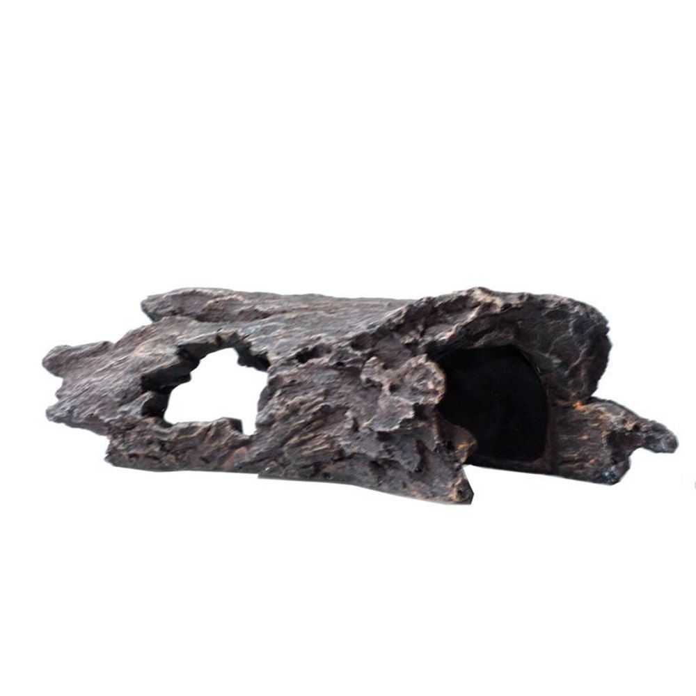 Reptile Hideout Tree Trunk Hollow Log Cork Bark for Lizard Bearded Dragon Snake Chameleon Hermit Crab Leopard Gecko Terrarium Habitat Decoration - Image 1