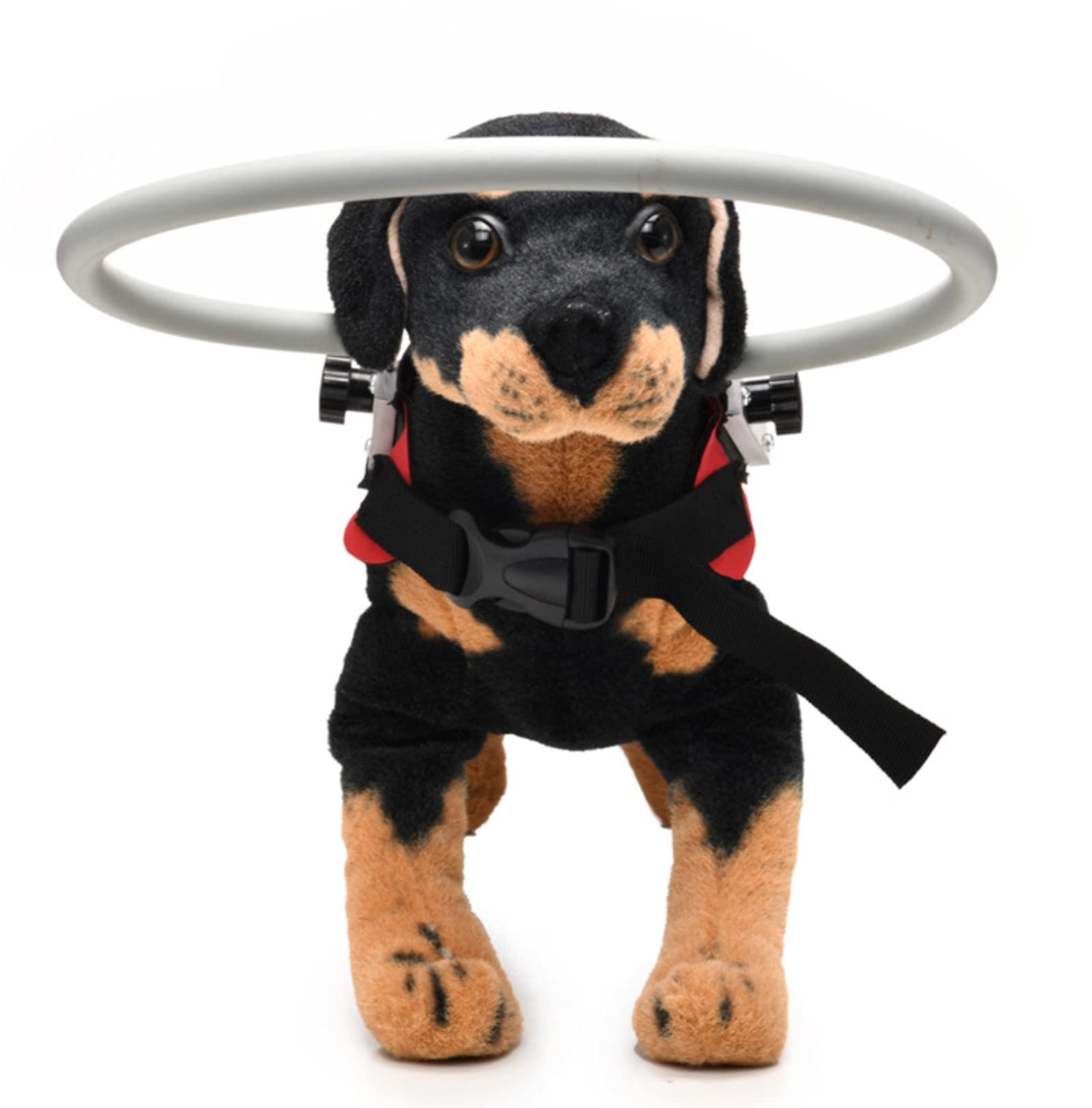 Ring Harness for Blind Dog, Lightweight Blind Ring for Pets, Blind Dog Bumper, Bump Guard for Blind Dogs Red - Image 2