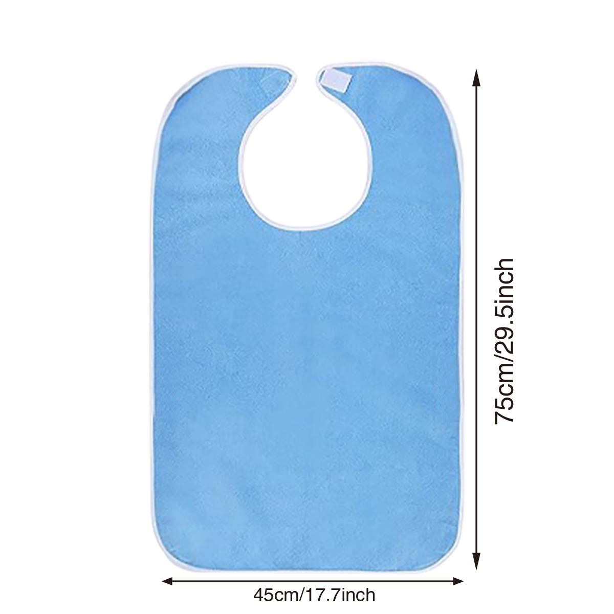 4 Pack Adult For Elderly Women Men  Cloth Bib For Eating Adjustable bib Clothing Protectors Blue - Image 5