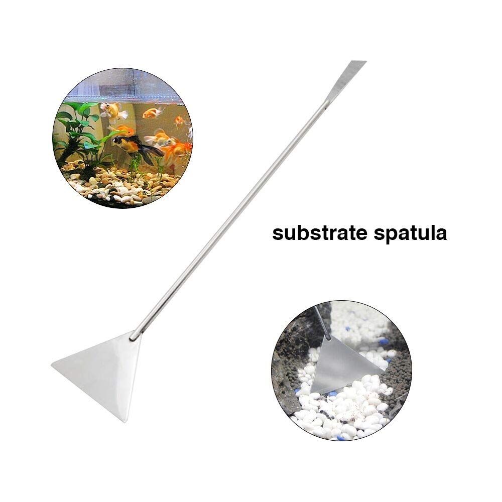 Aquascaping Tools 5 in 1 Kit Aquarium Scissors Plant Tools Curved & Straight Scissor Tweezers Spatula Stainless Steel Anti Rust Aquascape Tools for Fish Tank+zipper bag - Image 3