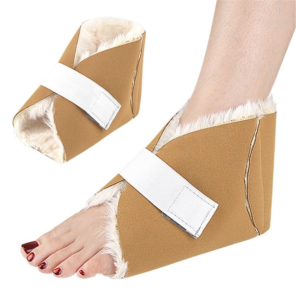 Heel Protectors for Pressure Sores - Heel Protectors for Bed Sores - Includes - Cushion Pads for Ulcer Sore Prevention (2pcs Brown） - Image 1