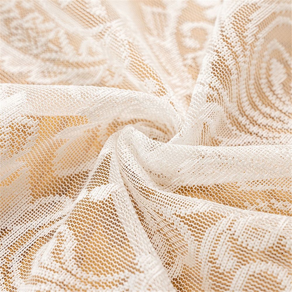 White Lace Tablecloth 70*150cm Rectangle Phoenix Tail Flower Embroidered Wedding Table Cloths for Outdoor Party Reception, Dinner Party, Baby Shower, - Image 4