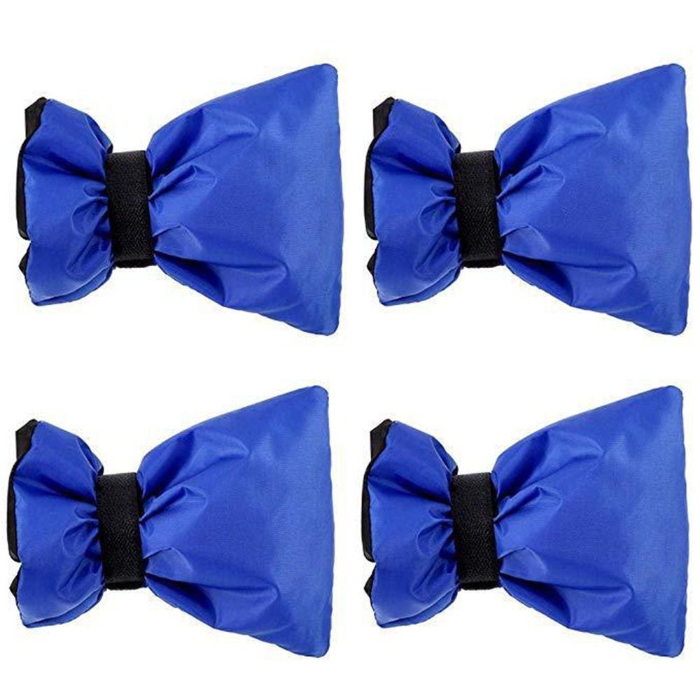 Outdoor Faucet Covers for Freeze Protection, 4 Pack 17*21cm Blue Hose Bib Insulated Socks, Water Spigot Winter Protector （blue） - Image 1