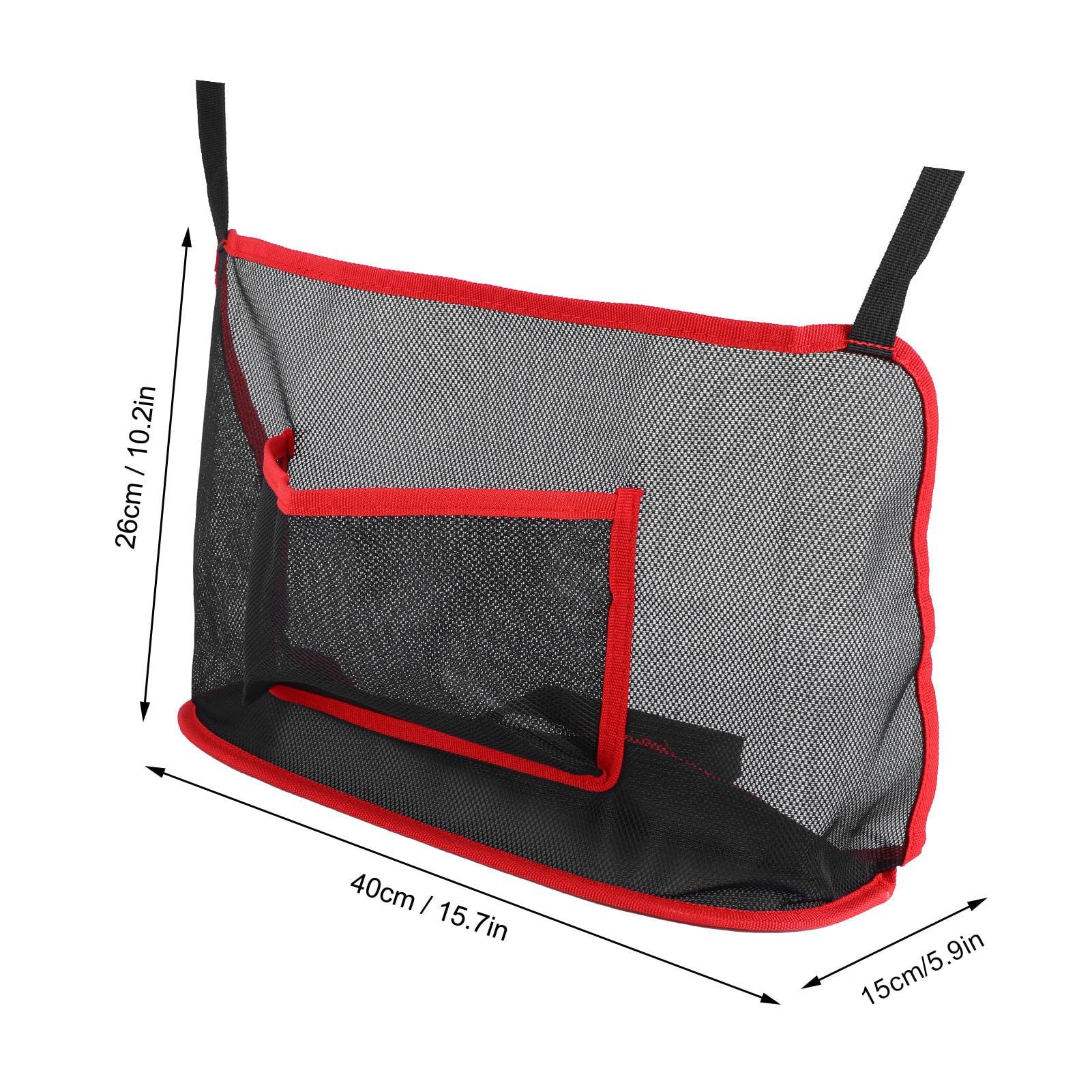 Car Net Pocket Handbag Holder, Driver Storage Netting Pouch for Purses and Bags, Safe Driving ( Red) - Image 5