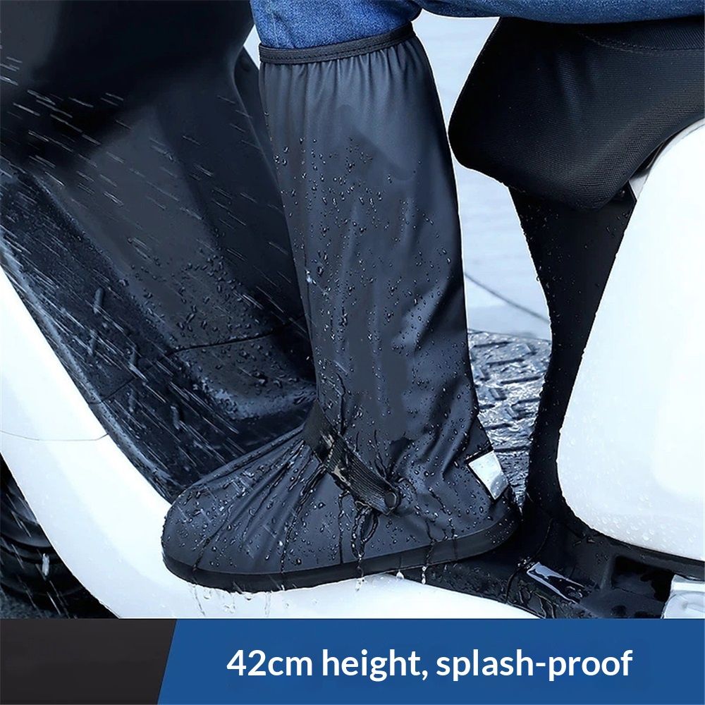 Waterproof Shoe Covers For Rain，Rain Boot Covers With Zipper,Reusable & Foldable,Non-Slip  Snow Boot Covers for Men and Women (Black, M) 1 Pair - Image 4