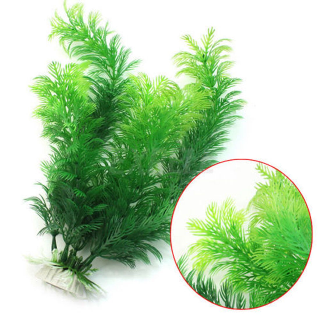 Pack of 2 Tall Plastic Aquarium Plants Large Fake Fish Tank Artificial Pond Aquarium Decor (Green Little Grass  30cm   ) - Image 3