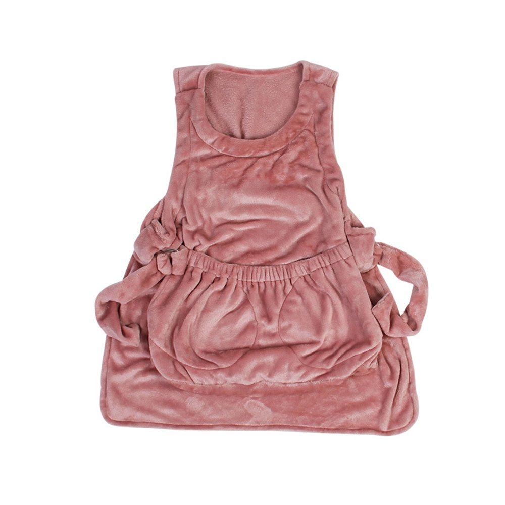 Adjustable Cat Carrier Apron with Double Layer Pocket Cat Sleeping Bag Pet Carrier Sling Kitten Carrier Bag Cat Carrier Pouch for Small Medium Sized Animals （lotus root color） - Image 1
