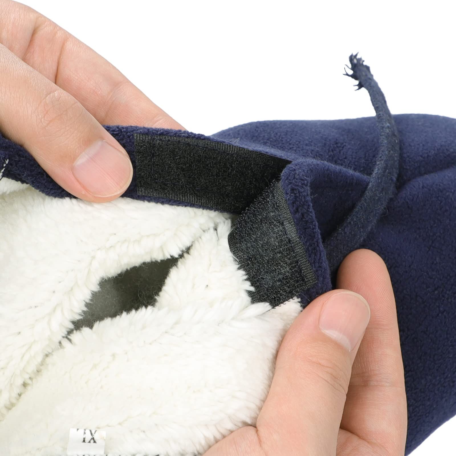 Winter Warm Cast Sock, Thick Fleece Foot Cast Cover - Below the Knee Toe Boot Cover, Protective and Washable Sleeve Wrap, Foot Warmer, (S)Winter Edition (White Plush) - Image 5