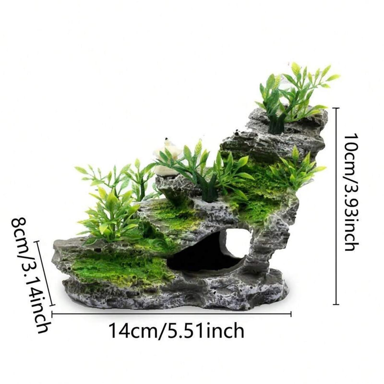 Artificial mountain view stone cave aquarium decoration fish tank decoration, hermit crab hiding place - Image 5