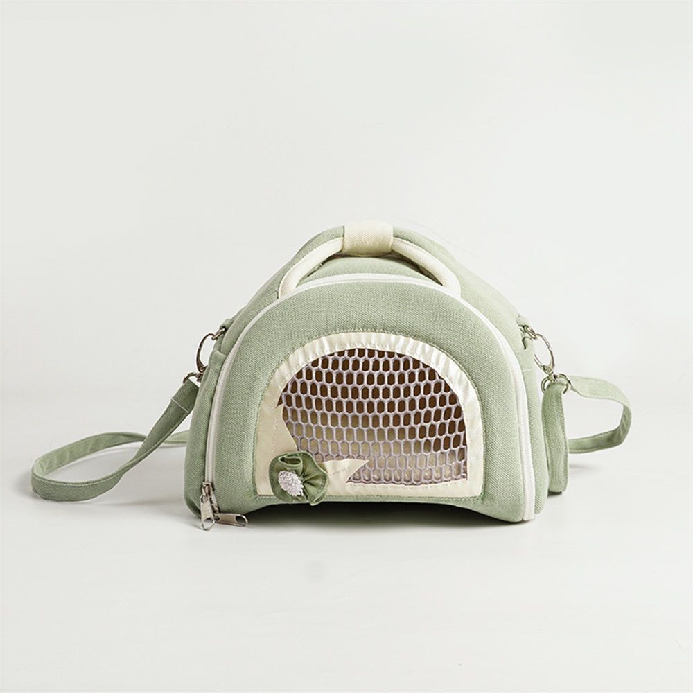 Hamster Carrier Guinea Pig Carrier Bag Small Animal Sugar Glider Pouch Gerbil Hedgehog Portable Travel Carrier Outdoor Hangbag Flying Squirrel Rat Carrier （matcha green） - Image 1