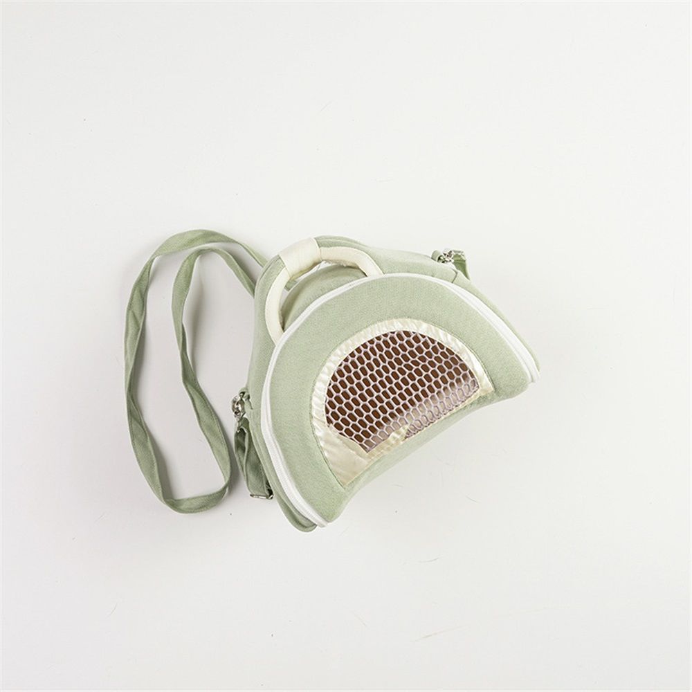 Hamster Carrier Guinea Pig Carrier Bag Small Animal Sugar Glider Pouch Gerbil Hedgehog Portable Travel Carrier Outdoor Hangbag Flying Squirrel Rat Carrier （matcha green） - Image 2