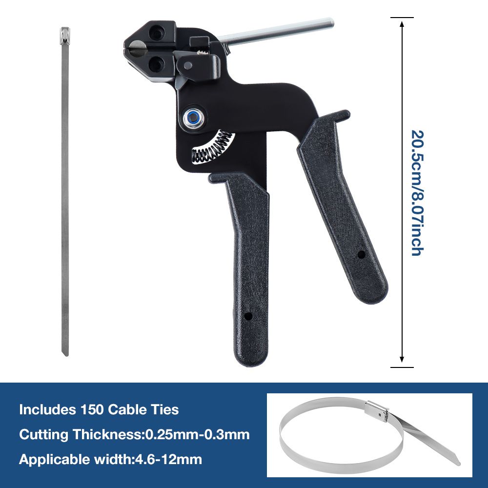 Cable Tie tool，Stainless Steel Zip Tie tool, Special Tool For Fastening And Cutting Metal Cable Ties. Stainless Steel Zip Tie Tool Used to Repair Fence, Pipe Wrap, Outdoor bundling - Image 2