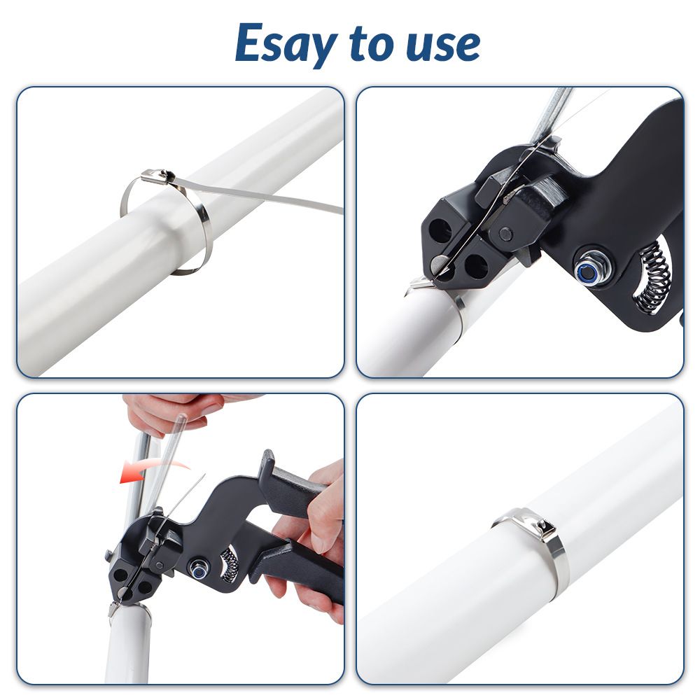 Cable Tie tool，Stainless Steel Zip Tie tool, Special Tool For Fastening And Cutting Metal Cable Ties. Stainless Steel Zip Tie Tool Used to Repair Fence, Pipe Wrap, Outdoor bundling - Image 5