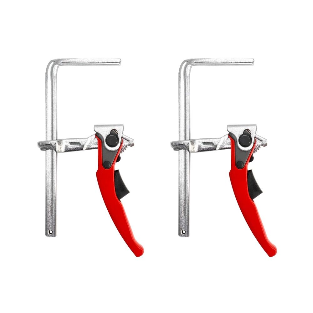 Upgraded Ratcheting Table Clamp, Quick Track Saw Clamps Ratchet Guide Rail F Clamp MFT Clamp for MFT Table and Guide Rail System Wood Clamps Compatible(2PCS) - Image 1