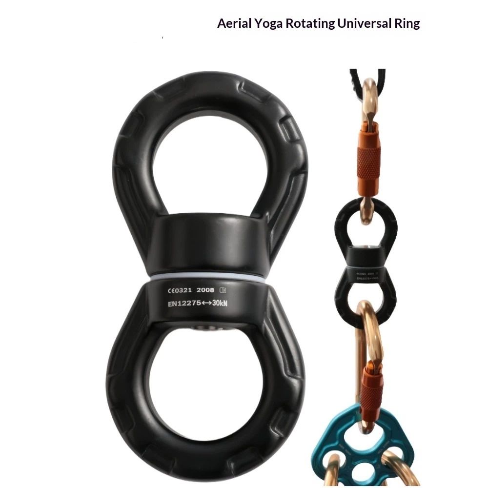 Swing Swivel 30KN Breaking Strength 360° Rotator Safety Rotational Device Hanging Accessory for Rock Climbing, Hanging Hammock, Web Tree Swing, Aerial Dance, Children's Swing Spinner Hanger - Image 1