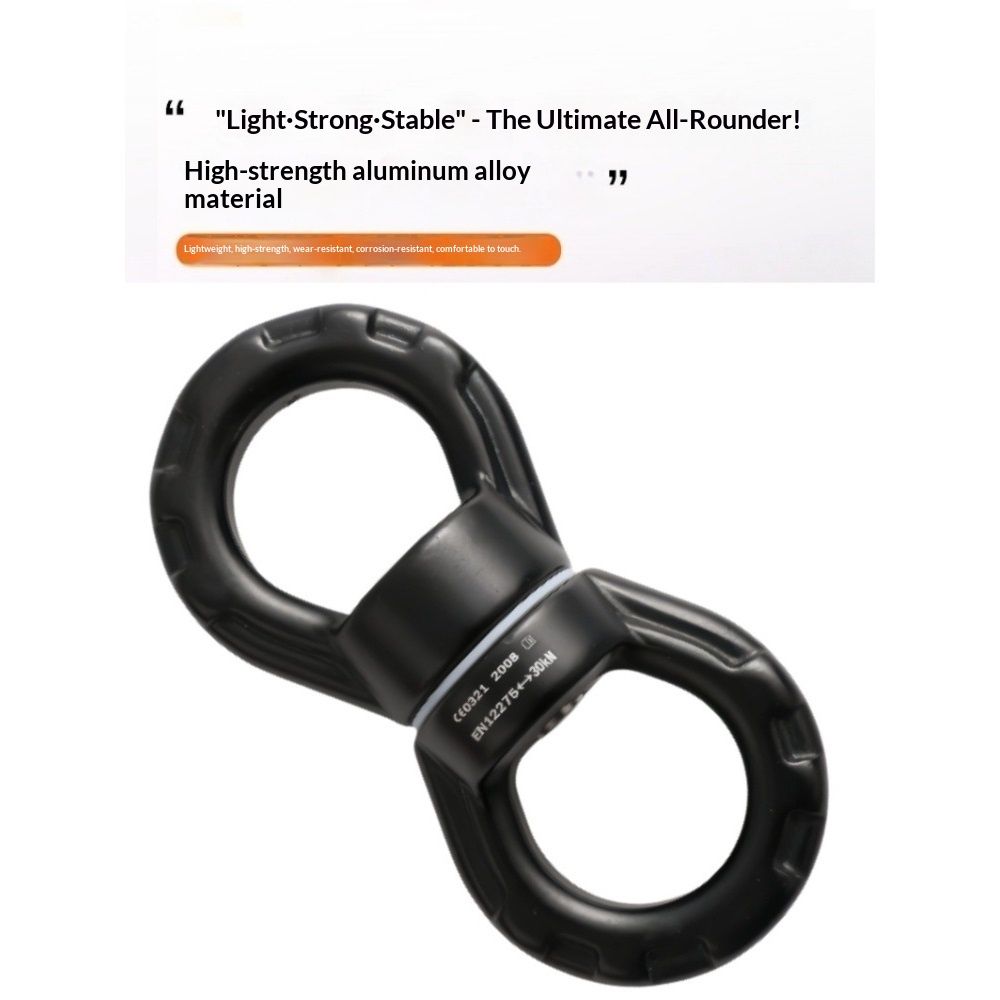 Swing Swivel 30KN Breaking Strength 360° Rotator Safety Rotational Device Hanging Accessory for Rock Climbing, Hanging Hammock, Web Tree Swing, Aerial Dance, Children's Swing Spinner Hanger - Image 3