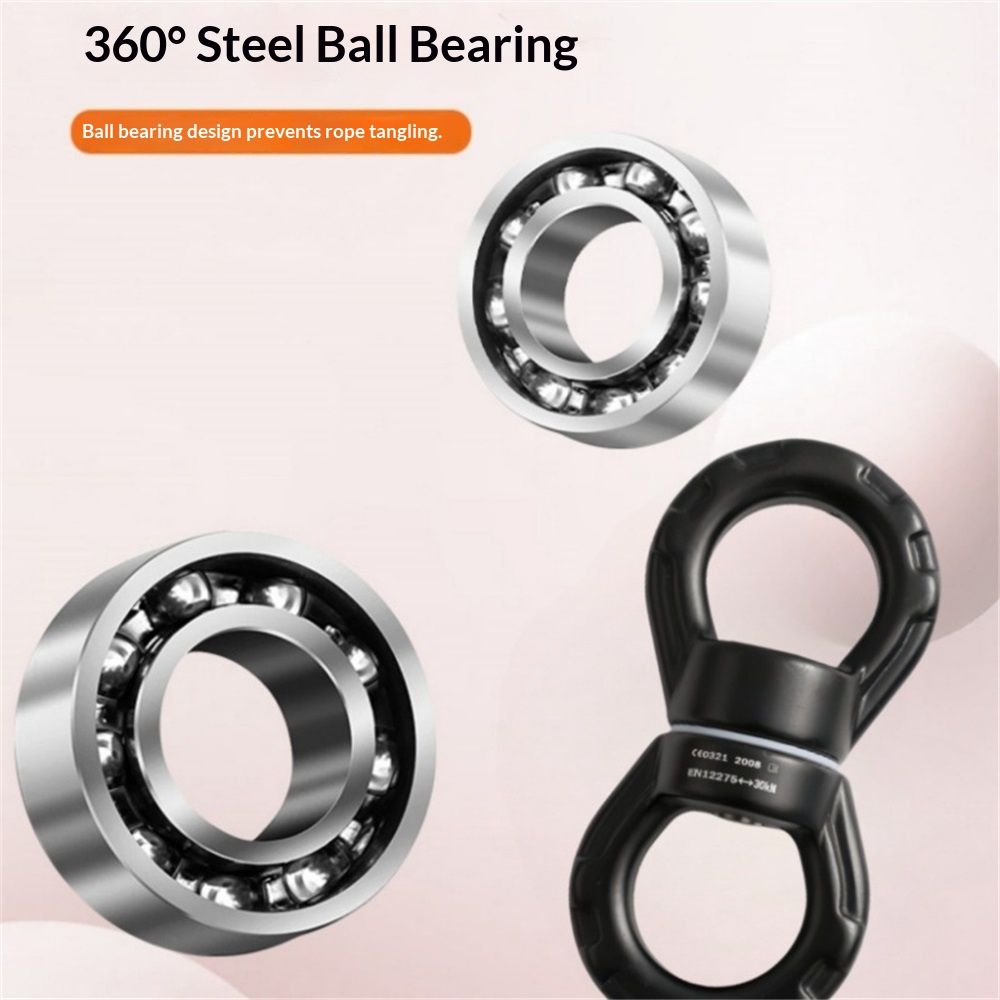 Swing Swivel 30KN Breaking Strength 360° Rotator Safety Rotational Device Hanging Accessory for Rock Climbing, Hanging Hammock, Web Tree Swing, Aerial Dance, Children's Swing Spinner Hanger - Image 5