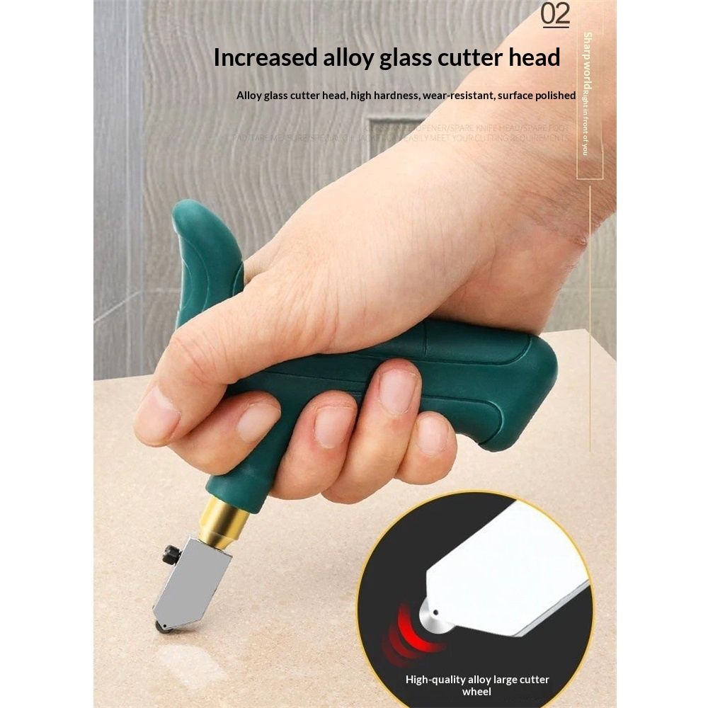 Glass Tile Cutter Tool Kit, Including Glass Breaking Pliers and Glass Cutter, Mirror Cutting Kit, Glass Running Pliers Ceramic Cutting Tool for Easy Glide Glass & Tile Cutter - Image 2