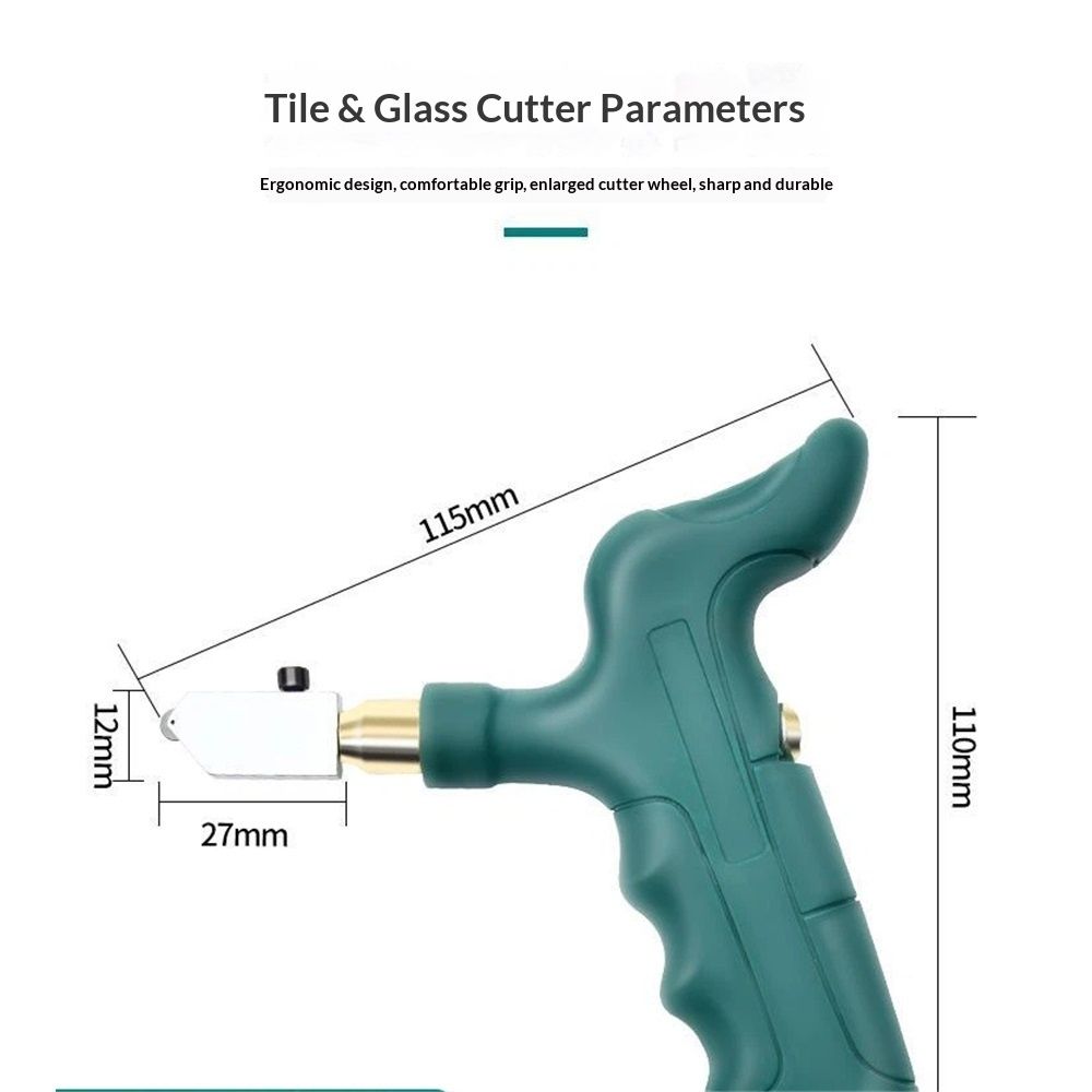 Glass Tile Cutter Tool Kit, Including Glass Breaking Pliers and Glass Cutter, Mirror Cutting Kit, Glass Running Pliers Ceramic Cutting Tool for Easy Glide Glass & Tile Cutter - Image 3