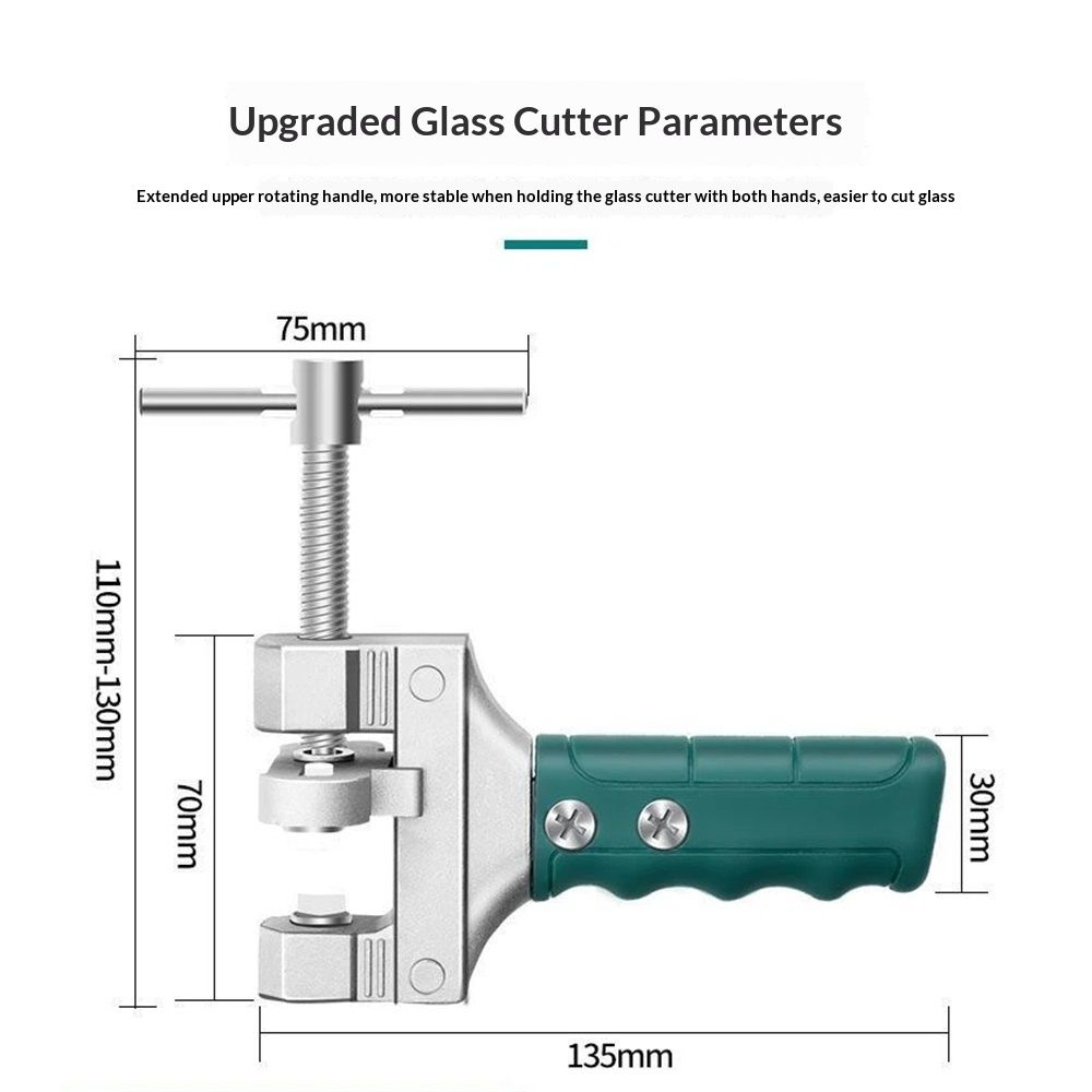 Glass Tile Cutter Tool Kit, Including Glass Breaking Pliers and Glass Cutter, Mirror Cutting Kit, Glass Running Pliers Ceramic Cutting Tool for Easy Glide Glass & Tile Cutter - Image 4