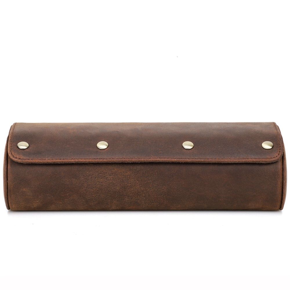 3 Watch Travel Case- Classic Leather Watch Case With Perfect Texture.Portable Watch Roll Or Organizer For Storage And Display. Luxury Gifts For Men, All Handmade by Artisans. - Image 1