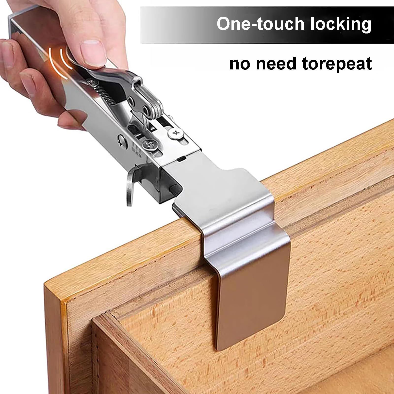 Drawer Front Installation Clamps, 2 Pack Adjustable Drawer Fixing Clamp Stainless Steel, Drawer Front Clamps, Installation Tools for Drawer Cabinet, Quick & Easy Installation of Drawer Fronts - Image 2