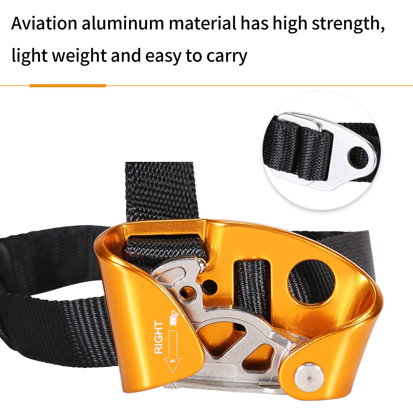 Foot Ascender Outdoor Mountaineering Tree Arborist Climbing Rappelling Equip Right Foot Ascender Climbing Mountaineering Tree Arborist, - Image 5