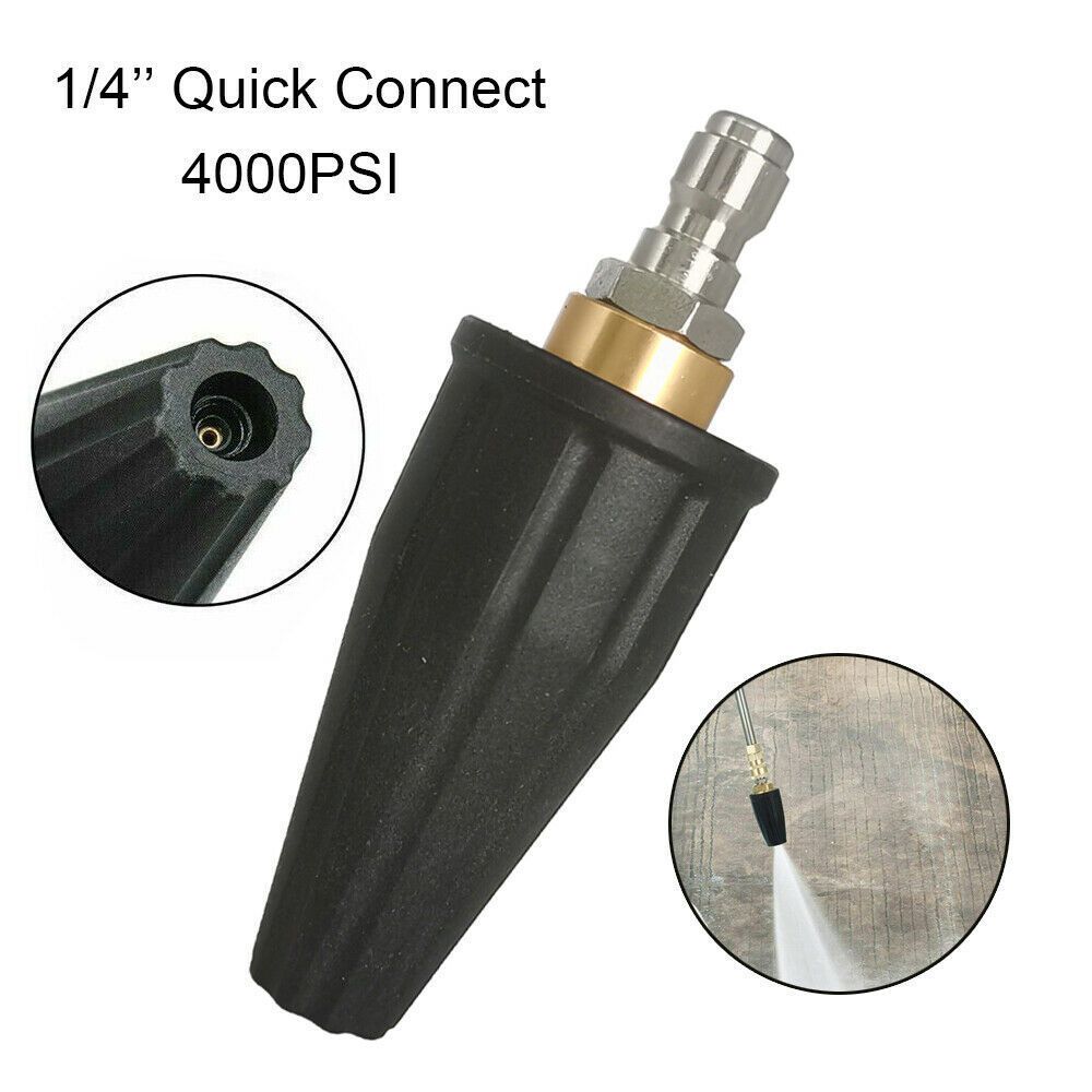 Pressure Washer Tips Turbo Nozzle 4000 PSI  360° Rotating Turbo Spray Tips For Power Washer with 1/4
