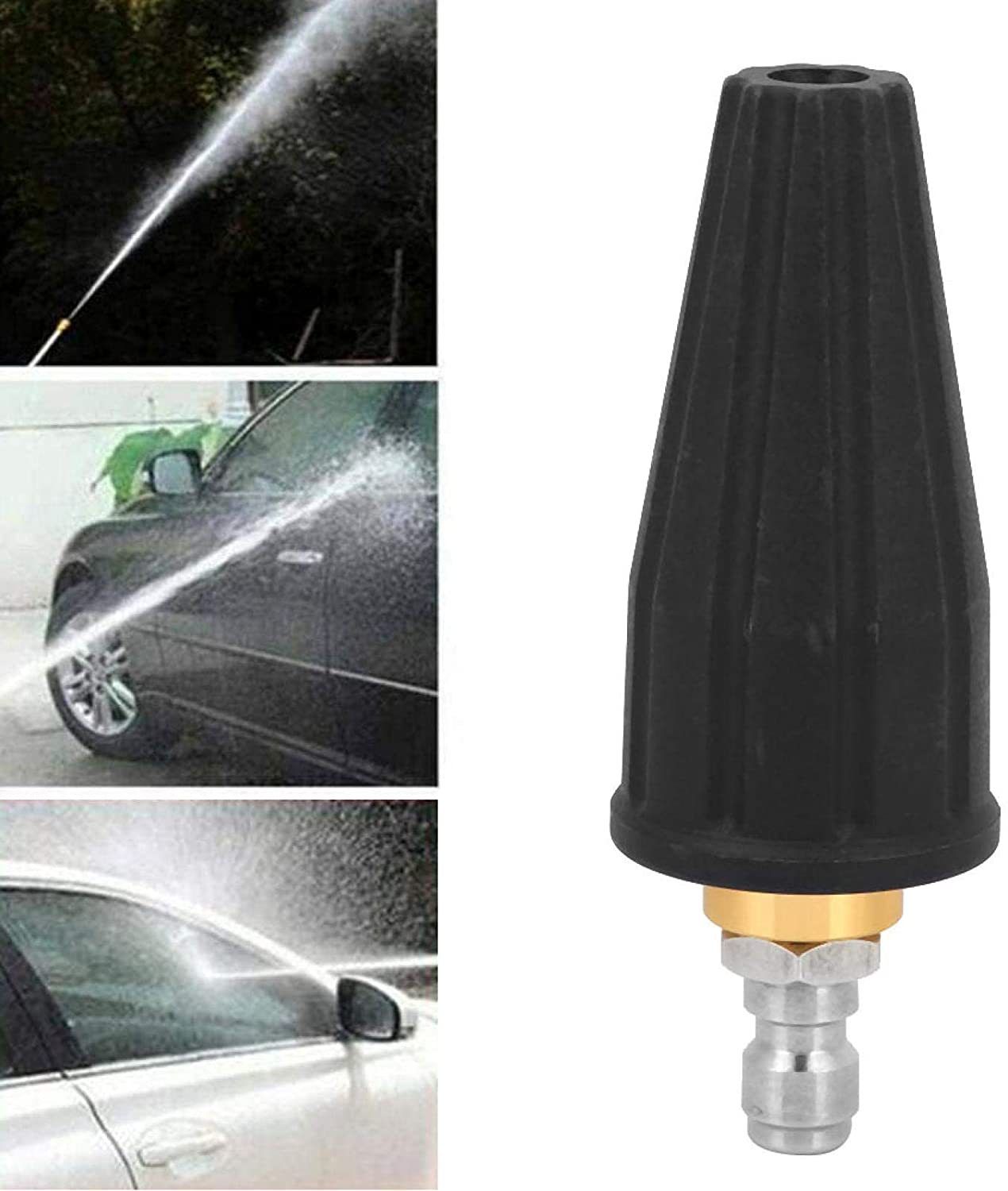 Pressure Washer Tips Turbo Nozzle 4000 PSI  360° Rotating Turbo Spray Tips For Power Washer with 1/4