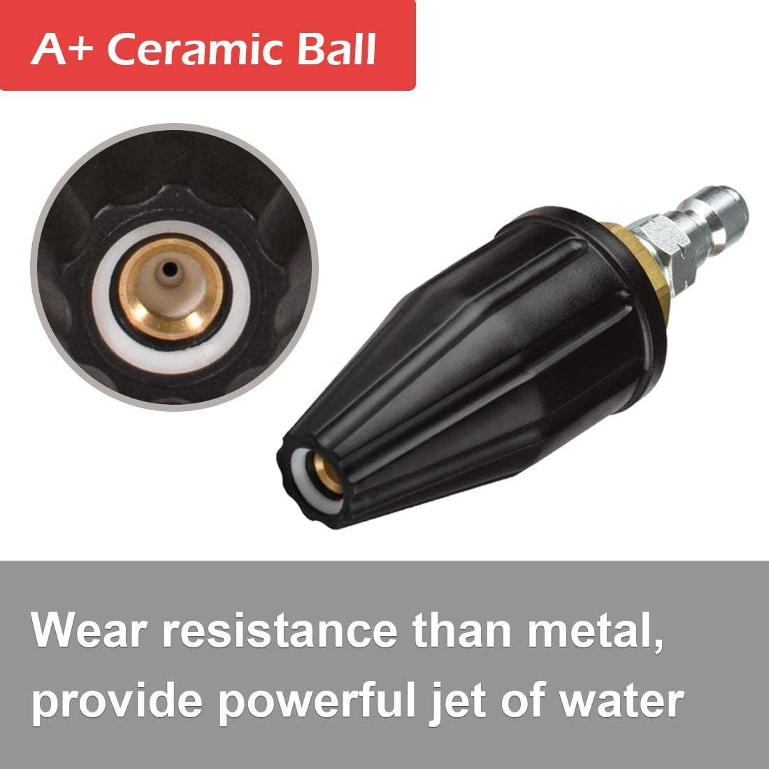 Pressure Washer Tips Turbo Nozzle 4000 PSI  360° Rotating Turbo Spray Tips For Power Washer with 1/4