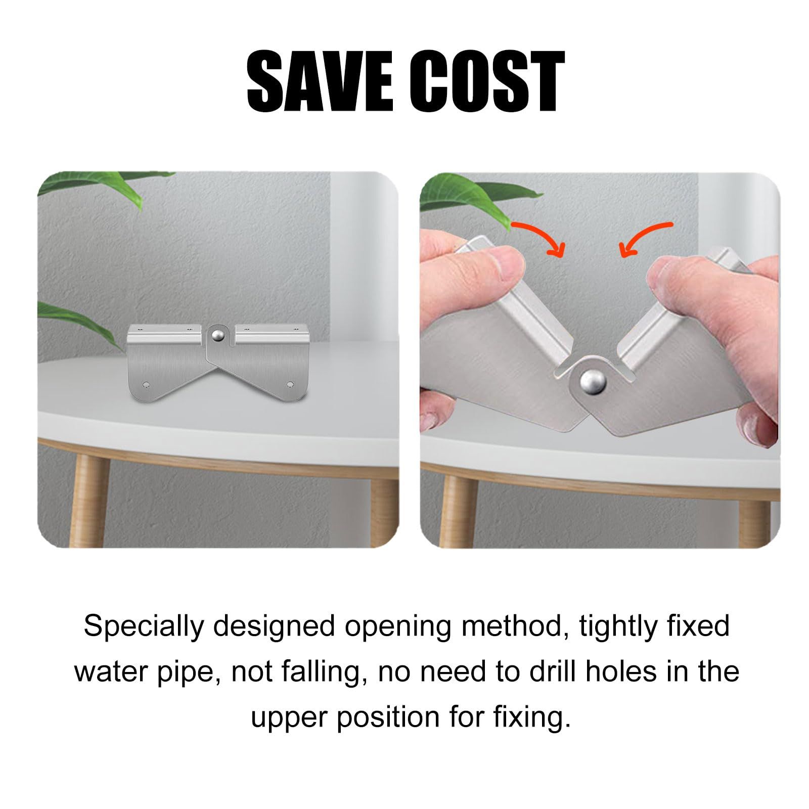 4Pcs Gutter Extension Hinge, Downspout Extension Flip-Up Hinge, Easy DIY Installation on Any Size Rectangle or Square Downspout (4) - Image 2