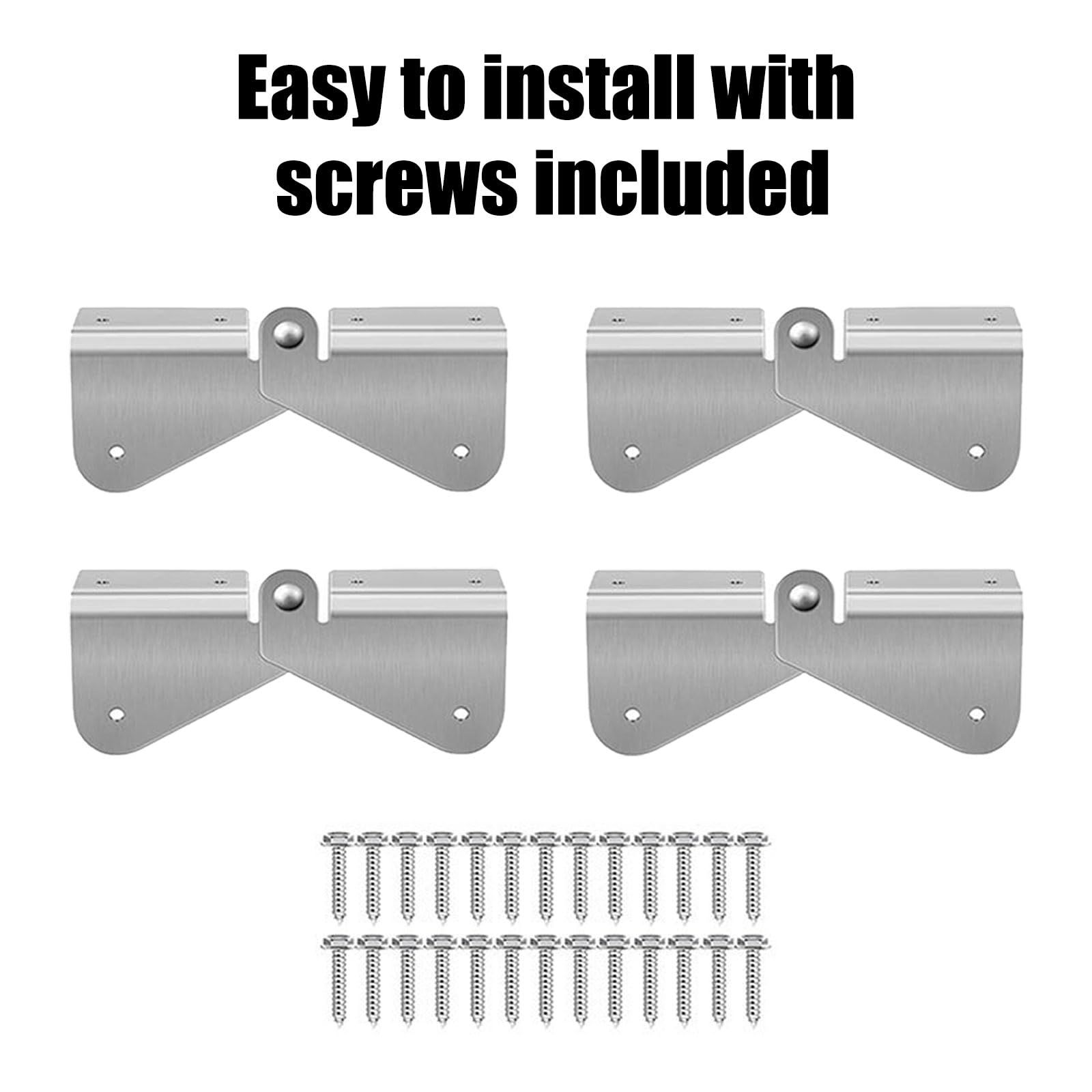 4Pcs Gutter Extension Hinge, Downspout Extension Flip-Up Hinge, Easy DIY Installation on Any Size Rectangle or Square Downspout (4) - Image 3