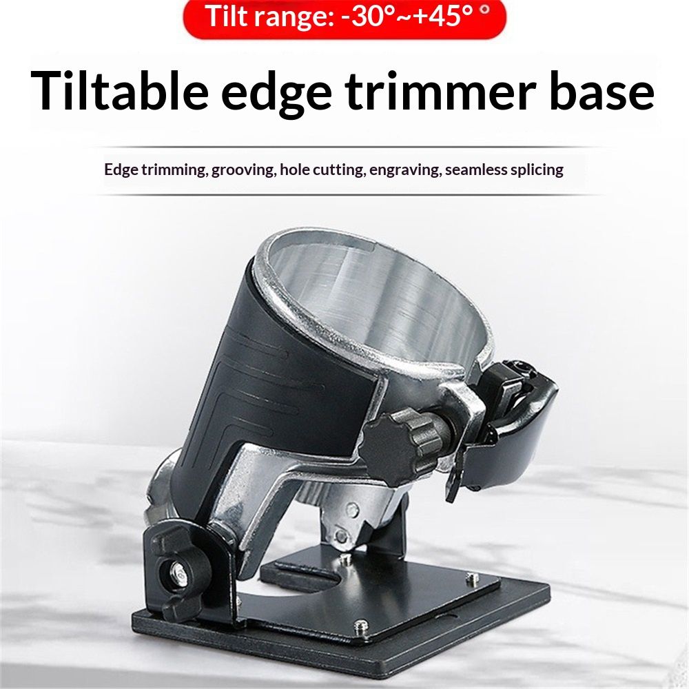 3709 370 Compact Router Tilt Base 90*90mm  Angle Router Base Trimmer Protective Base Woodworking Accessories for Groove Cutting Jig Templates - Image 2