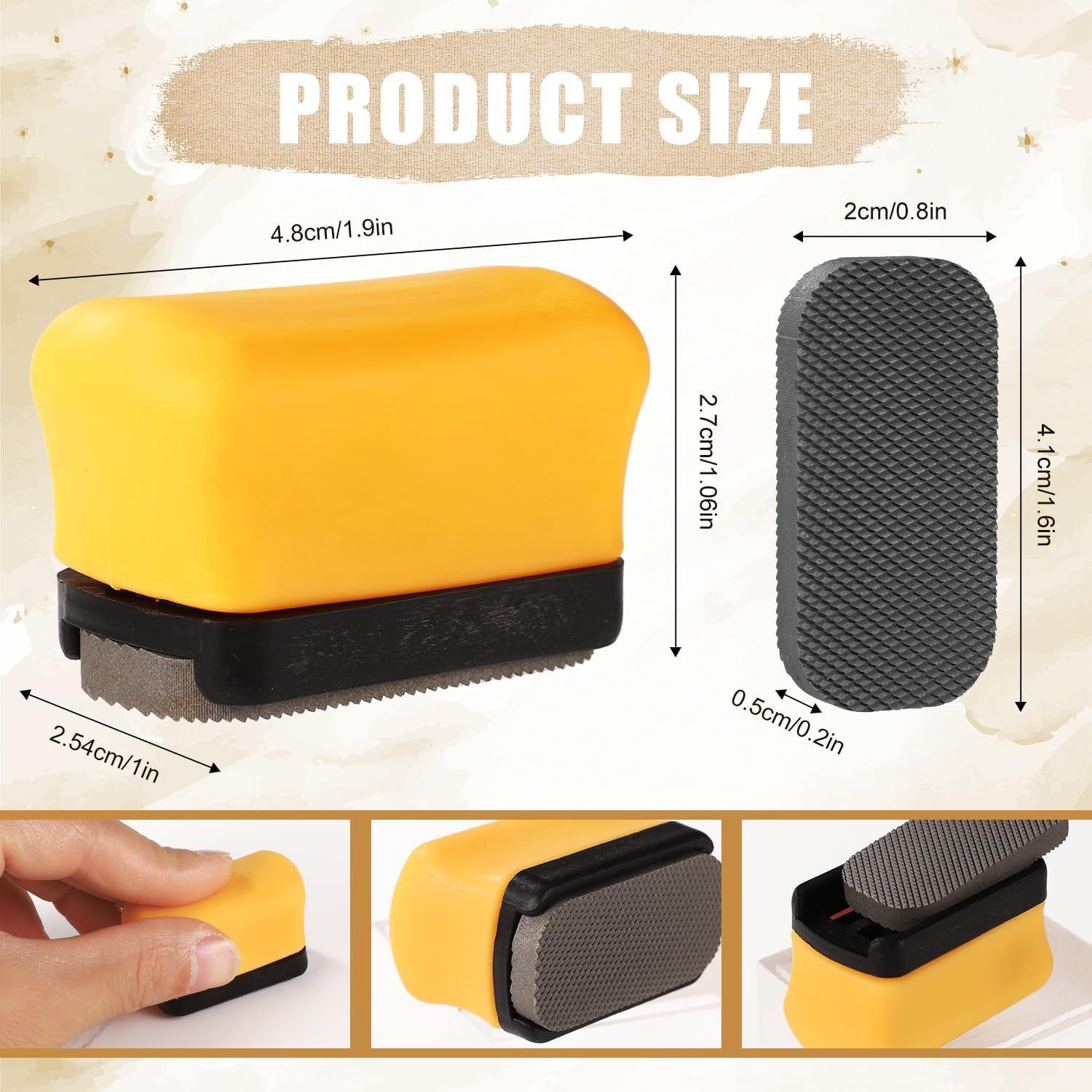 File, Paint File Tool for Quick Removal of Paint Imperfections, Two Sided Mini-File Blade for Repairing Paint Retention, Stains on Cars, Drawing Boards (Yellow) - Image 2
