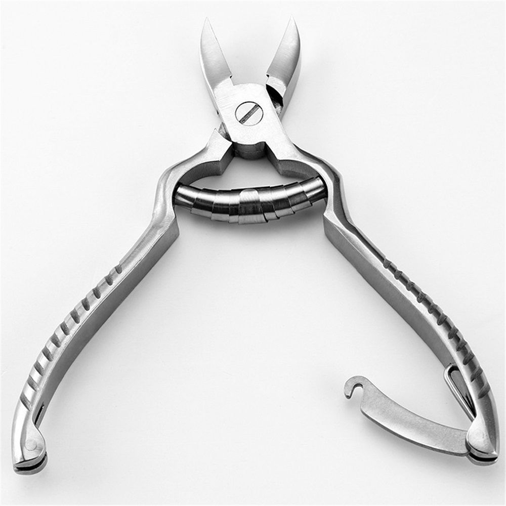 Heavy Duty Podiatrist Toenail Clippers for Thick and Ingrown Nails, Stainless Steel Toe Nail Clipper, Toenail Tools - Silver - Image 4