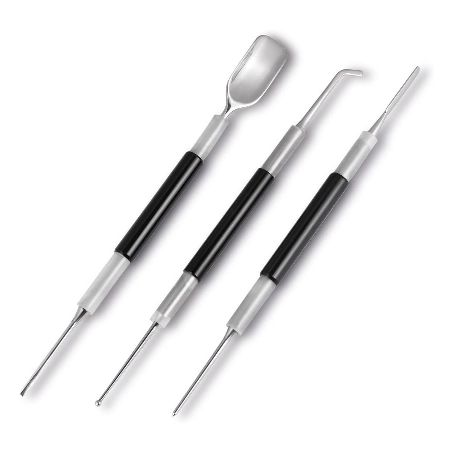 Latte Art Set (3 Tools) for Latte Art, Cappuccino and Espresso,Espresso Latte Art Tools, Spoon & Lance, Spatula & Spike and Knob & Hook Decorating Pen Set 3 Pieces - Image 1