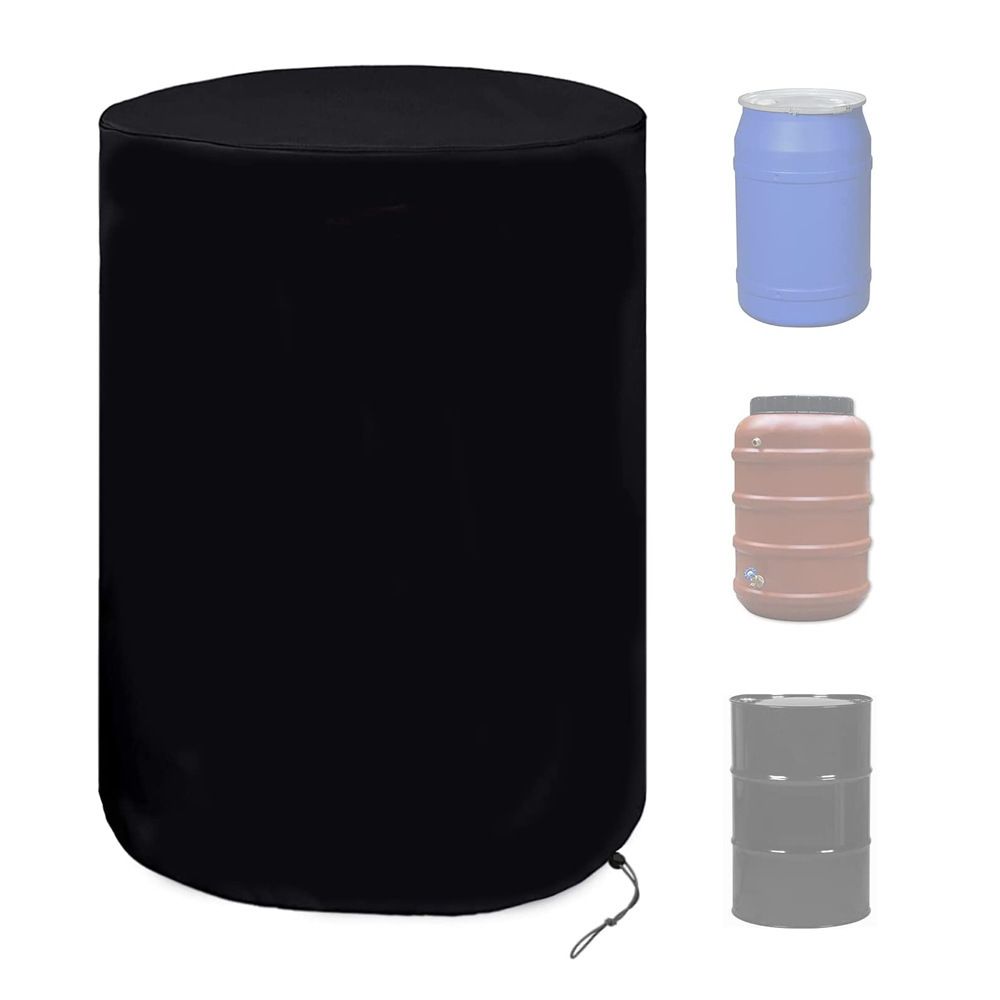Table Cover Waterproof Round Patio Cool Bar Table Cover with Drawstrings, Fade Resistant Fabric for Cocktail Coffee Outdoor Furniture Side Tables, Black（There is only one protective bag） - Image 1