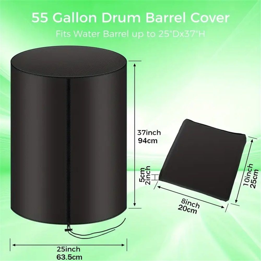 Table Cover Waterproof Round Patio Cool Bar Table Cover with Drawstrings, Fade Resistant Fabric for Cocktail Coffee Outdoor Furniture Side Tables, Black（There is only one protective bag） - Image 3