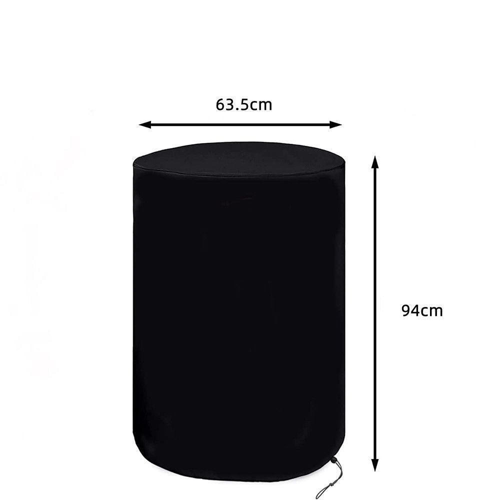 Table Cover Waterproof Round Patio Cool Bar Table Cover with Drawstrings, Fade Resistant Fabric for Cocktail Coffee Outdoor Furniture Side Tables, Black（There is only one protective bag） - Image 5