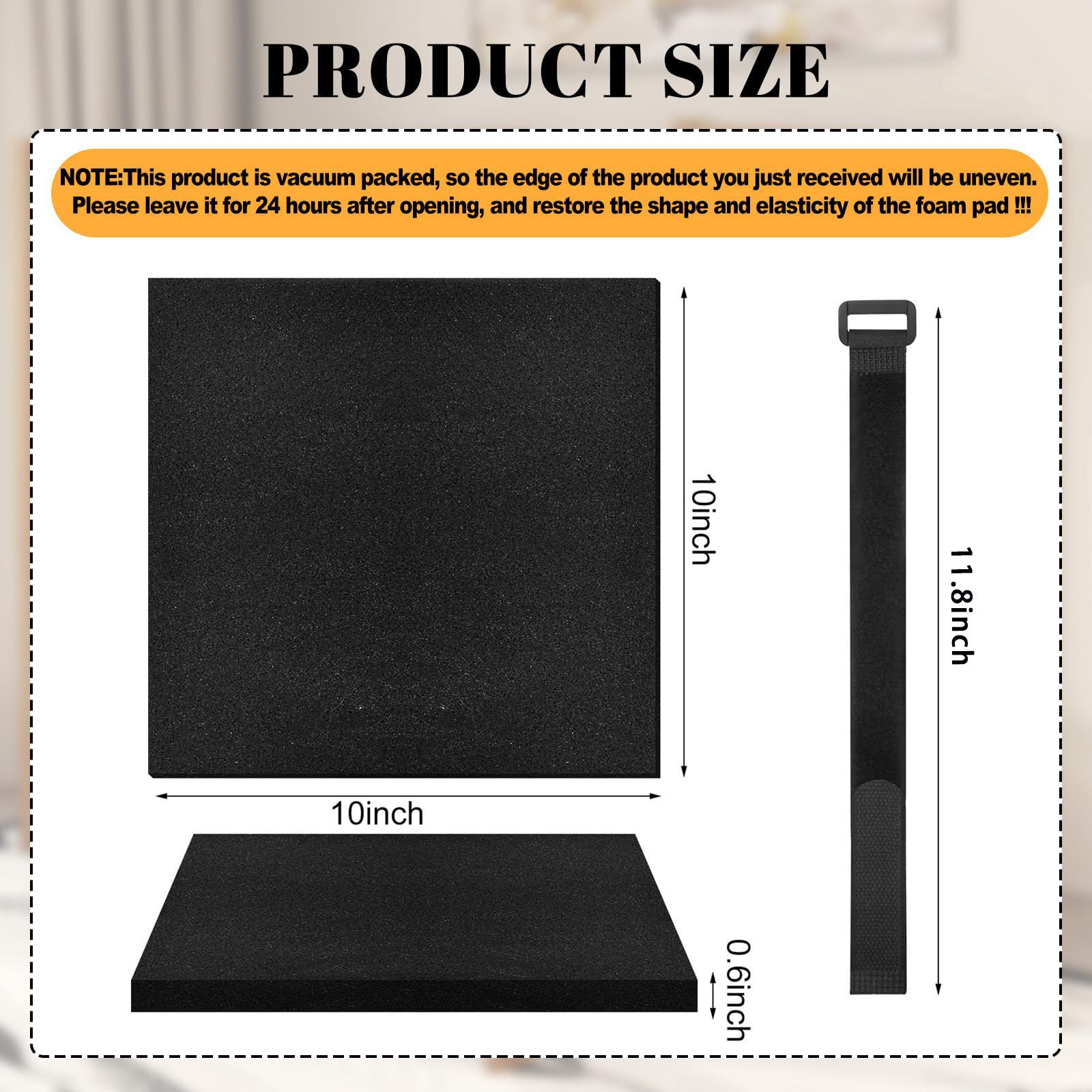 5 Pcs Bunk Bed Ladder Pads,with 10 Adjustable Hook & Loop Straps,Bunk Bed Ladder Cover,Ladder Step Pads Loft Bed, Suitable for Safe and Comfortable Climbing,10x10 Inch (Ladder Not Included) - Image 3