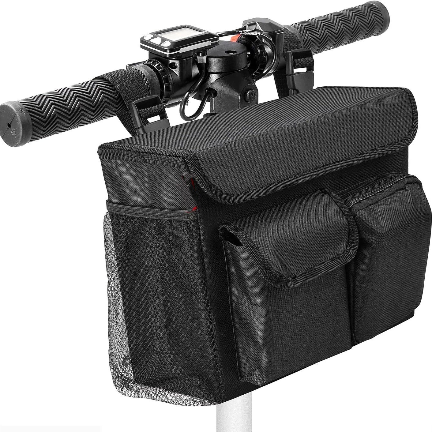 Mobility Scooter Bag – Convenient Organizer Pouch with 14-Inch Laptop Pocket and Cup Holders（black,oniy bag） - Image 1