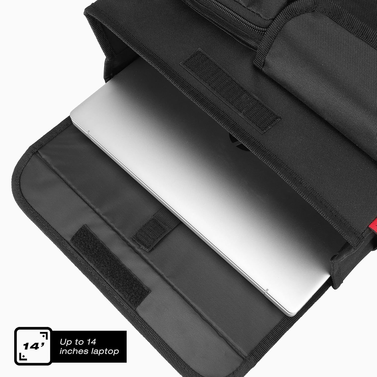 Mobility Scooter Bag – Convenient Organizer Pouch with 14-Inch Laptop Pocket and Cup Holders（black,oniy bag） - Image 5