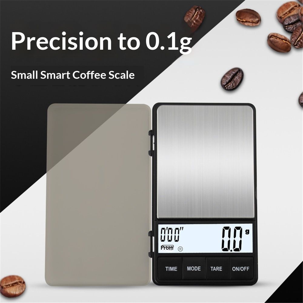 Espresso Scale with Timer 1000g/0.1g Drip Coffee Scale, Small and Handy Barista Scale, Brew Drip Tray Coffee Scale,  Convenient Digital Pocket Scale - Image 2