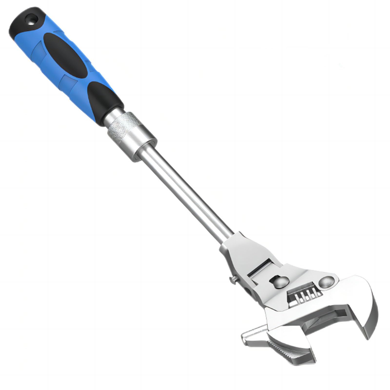 5 in 1 Flex Head Adjustable Wrench, Reversible Jaw Pipe Wrench with  Retractable Extension Shank and 180⁰ Rotatable Head - Image 1