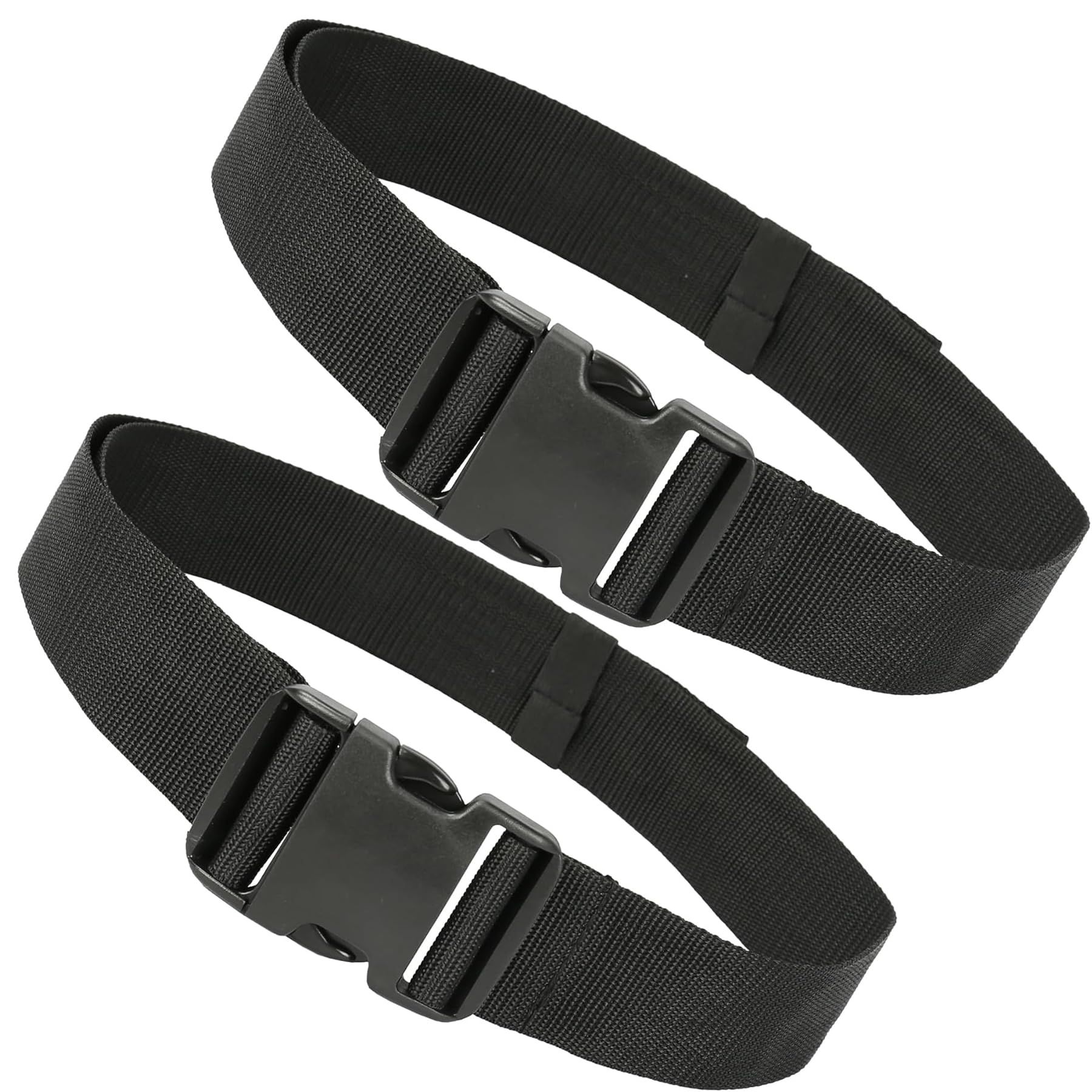 2 Pack Tool Work Belt, Worker Men Belt, Adjustable Electrician Belt,   Multi functional waist bag and waist hanging bag Black(Only includes belt) - Image 1