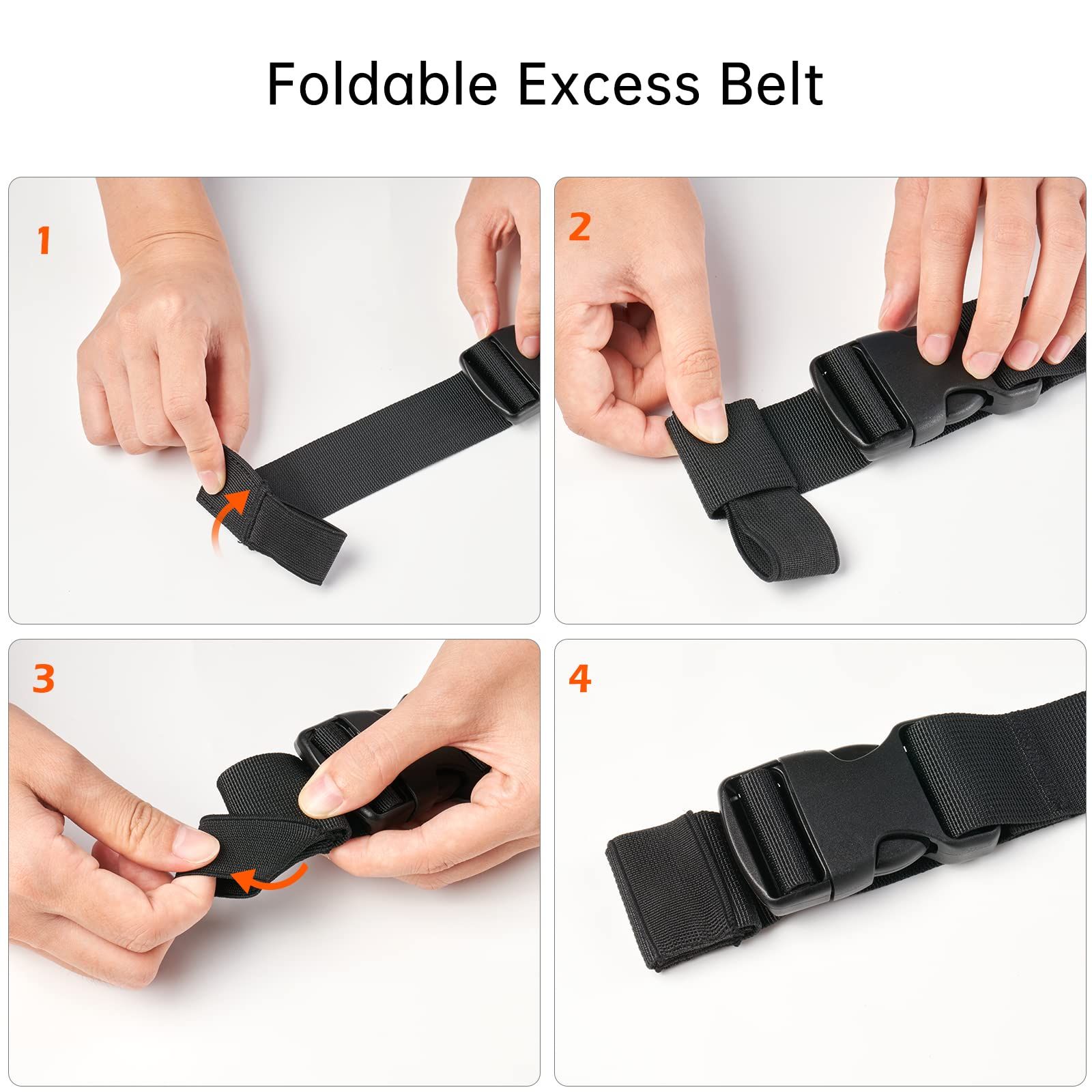 2 Pack Tool Work Belt, Worker Men Belt, Adjustable Electrician Belt,   Multi functional waist bag and waist hanging bag Black(Only includes belt) - Image 4